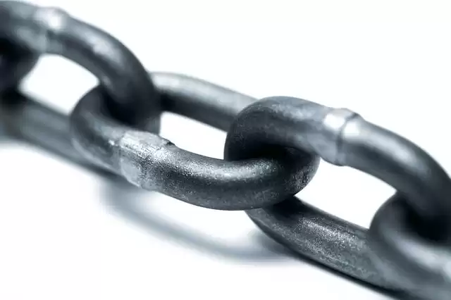 links in a chain representing backlinks